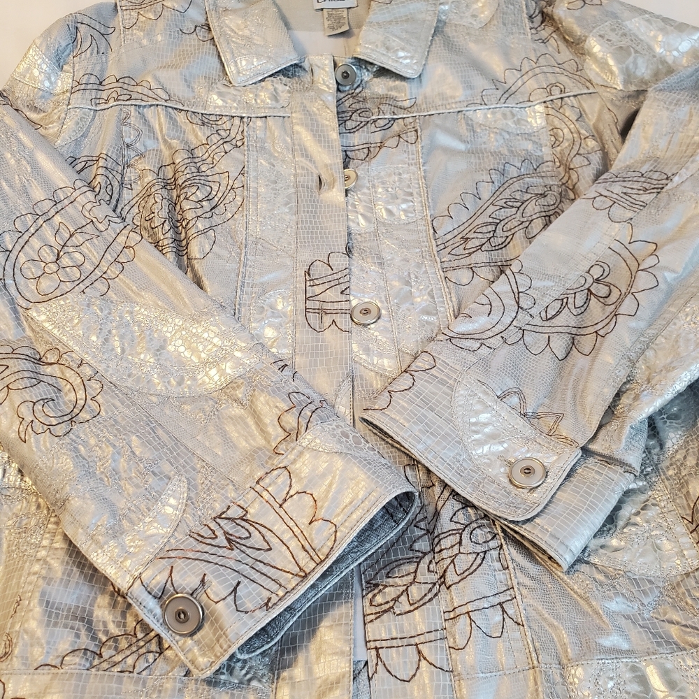 Chico's Silver Jacket - Picture 5 of 6